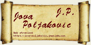 Jova Poljaković vizit kartica